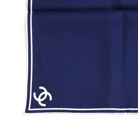 chanel scarf navy|chanel handkerchief.